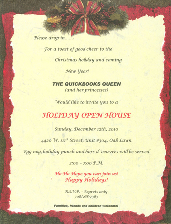2010 Holiday Open House Invitation